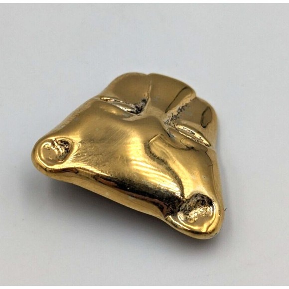 Metropolitan Museum Art Sterling 925 Vermeil MMA Lioness Cat Mask Pin Brooch - Picture 5 of 11